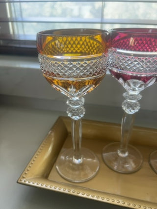 vintage Riekes-Crisa Williamsburg set of 4 wine glasse