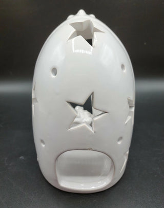 White Ceramic Nativity Set Votive Holder by Creative Co-op 6" H #62 VV MTS|95513