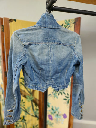 Vtg Y2K Guess Jeans Cropped Denim Jacket Small - MTS|111326