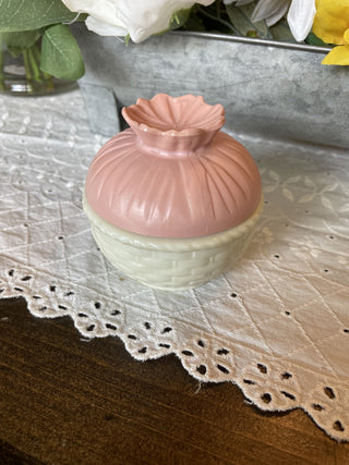 Vtg Avon Skin Softener Jar -Pink RCD