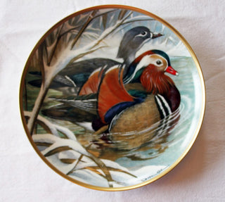 Water Birds of the World - Mandarin Duck 9" Porcelain Collector Plate 1981 #47 VV MTS|99434