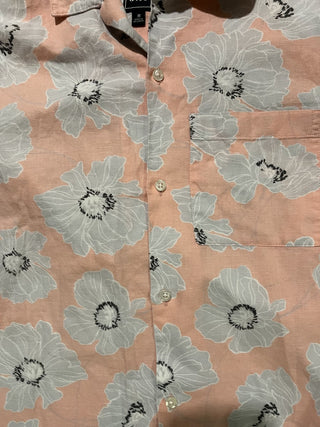 Men's GAP Peach/White Floral Hawaiian Shirt, Size Medium RCD