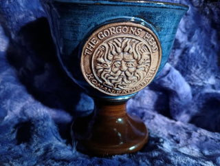 Gorgon's Head Roman Baths Footed Goblet/Chalice rsv