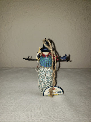 Jim Shore Snowman with Cat & Bird 2006 Orn -lv RCD|125717