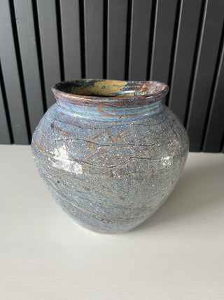 Vintage blue pottery vase RSV