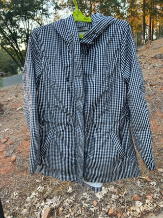 JP A New Day Checkered Hooded Raincoat Size M