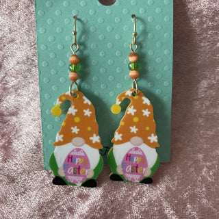 Happy Easter gnome earrings RSV