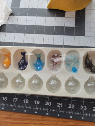 Ganz 4 Whales, Turtle & Seal Blown Glass Floaters NIB RCD|61392