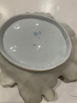 Hand painted German molded serving dish MTB|124122