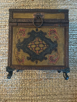 Vintage Asian inspired small storage trunk RSV
