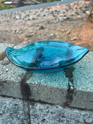 Viking Bluenique Cyclone Hurricane Shape Freeform Bowl