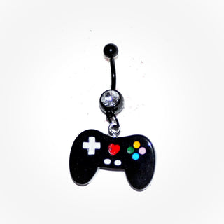 Black gamer Belly Ring|53709