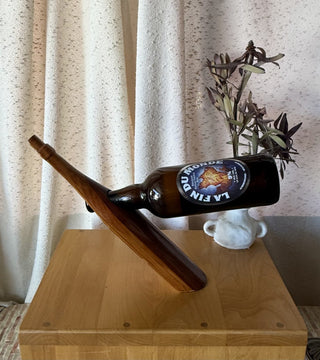 Wood Floating Wine Bottle Holder