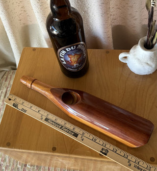 Wood Floating Wine Bottle Holder