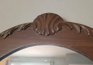 Vtg Wood Shell Framed Mirror RCD *|142907