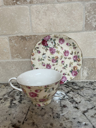 Floral Tea Cup and Saucer RCD|71914