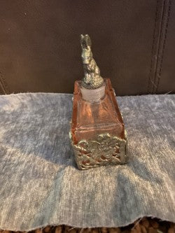 Vintage perfume bottle  with rabbit stopper