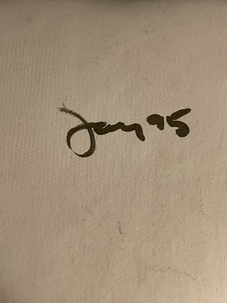 9.5"x8.5" Heart Lace Doily Sgnd Pottery Dish, '95--SP RCD