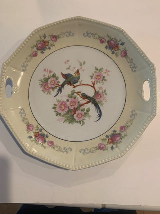 Vntg German pheasant bird platter MTS