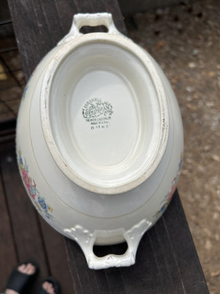 12F HOMER LAUGHLIN EGGSHELL GEORGIAN BOMBAY COVERED VEGETABLE SERVING BOWL RSV|67196