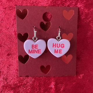 Valentine earrings, purple RSV