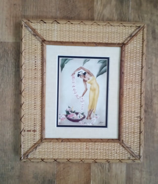 MW Lei Maker Vintage Framed Print MTS|94596