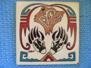 Native American Tile/trivet Made In USA RCD6 inch square RCD|100219