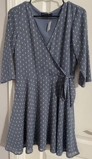Small Gray Blue Dot Dress MTS
