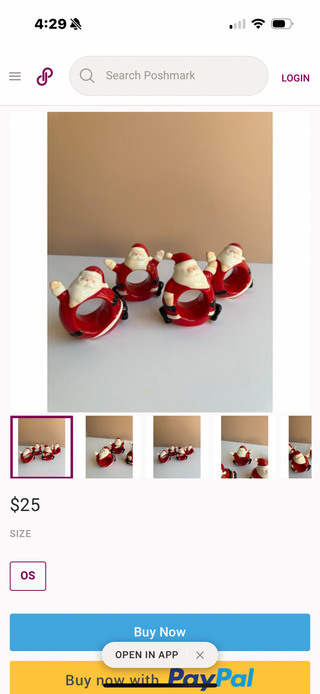 Santa Napkin Rings Williams-Sonoma-KL RCD
