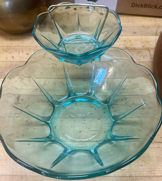 Vintage  Anchor Hocking "Swedish Modern" Aquamarine RSV|77474