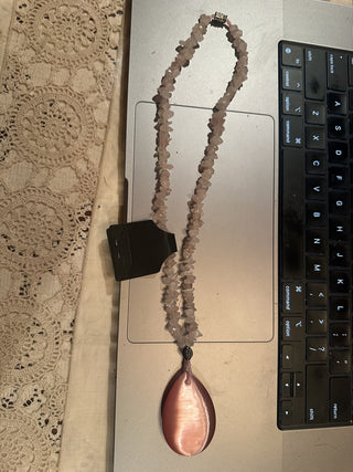 Pink Jade Necklace #62 VV MTS|67500