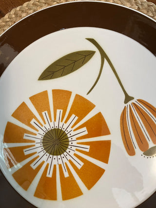 MIKASA MID CENTURY MODERN DUPLEX 12" ROUND PLATTER BEN SEIBEL EXCELLENT CONDITION JAPAN (KJS) RCD|63423