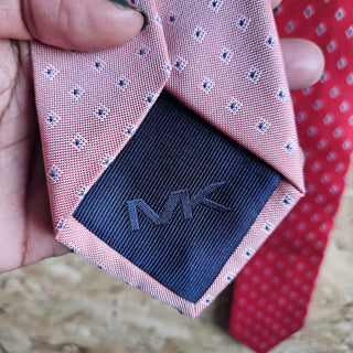 Men's - Michael Kors - Pink/Blue Diamond Geometric Necktie (BRI) - MTS|143054