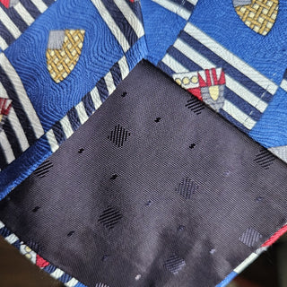 Men's - Vintage Evan Picone - Crest/Geometric Patterned Necktie|143058