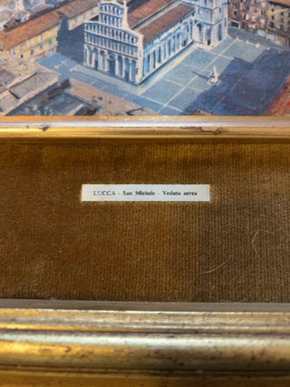 JP MCM Framed 15” x 13” Miniature Italian Cityscape