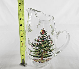 Vintage Spode Christmas Tree 2.5 Qt Glass Pitcher #63 VV MTS|129485