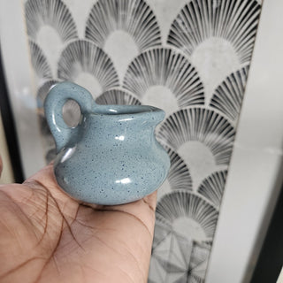 Studio Pottery - Blue Mini Ceramic Pitcher (BRI) - MTS|133001