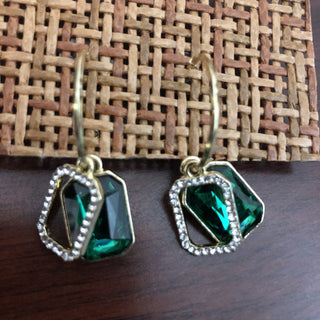 Emerald Dangling Earrings RSV|161265