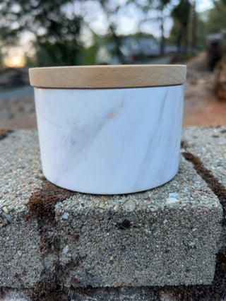 Threshold Marble/Wood Salt Cellar Beechwood Lid