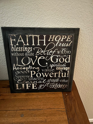 This is a decorative wood sign featuring inspirational words  RCD