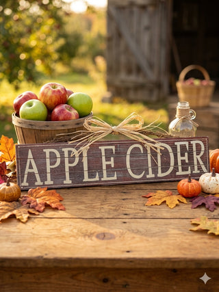 Apple cider hanging sign (wood)