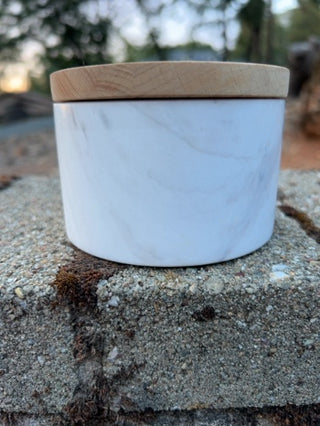 Threshold Marble/Wood Salt Cellar Beechwood Lid