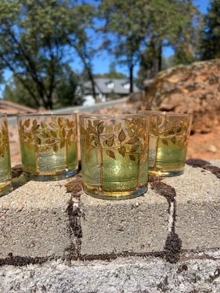 SET OF 6 vintage Culver Starlyte mid-century lowball glasses