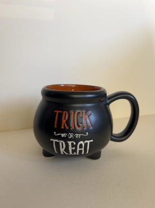Stoneware Trick or Treat Cauldron Mug