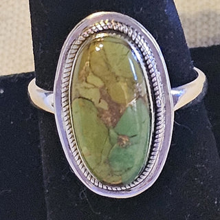 .925 king Manassas turquoise ring 10|88297