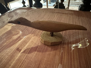#62 VV Hand Carved Wooden Bird Sculpture Folk Art MTS