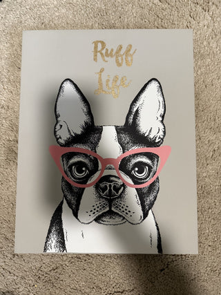 Boston terrier Ruff life canvas|48097