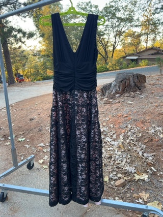 S.L. Fashions black sleeveless evening dress Size 10