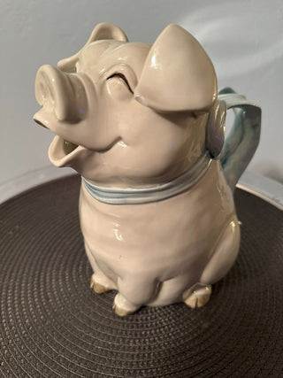 Pitcher Pig Fitz Floyd 1983 Blue Ribbon MTS