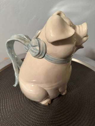 Pitcher Pig Fitz Floyd 1983 Blue Ribbon MTS